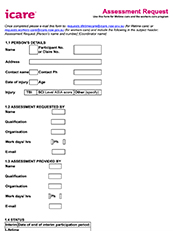 icare Assessment Request Form