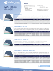 Lifecomfort Mattress Range Flyer