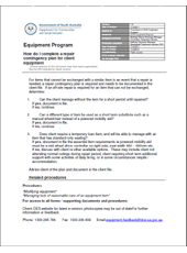 Product Repair Contingency Plan 